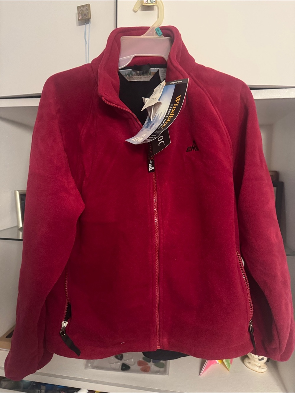 Eastern Mountain Sports Red Full-Zip Fleece Jacket - NWT
